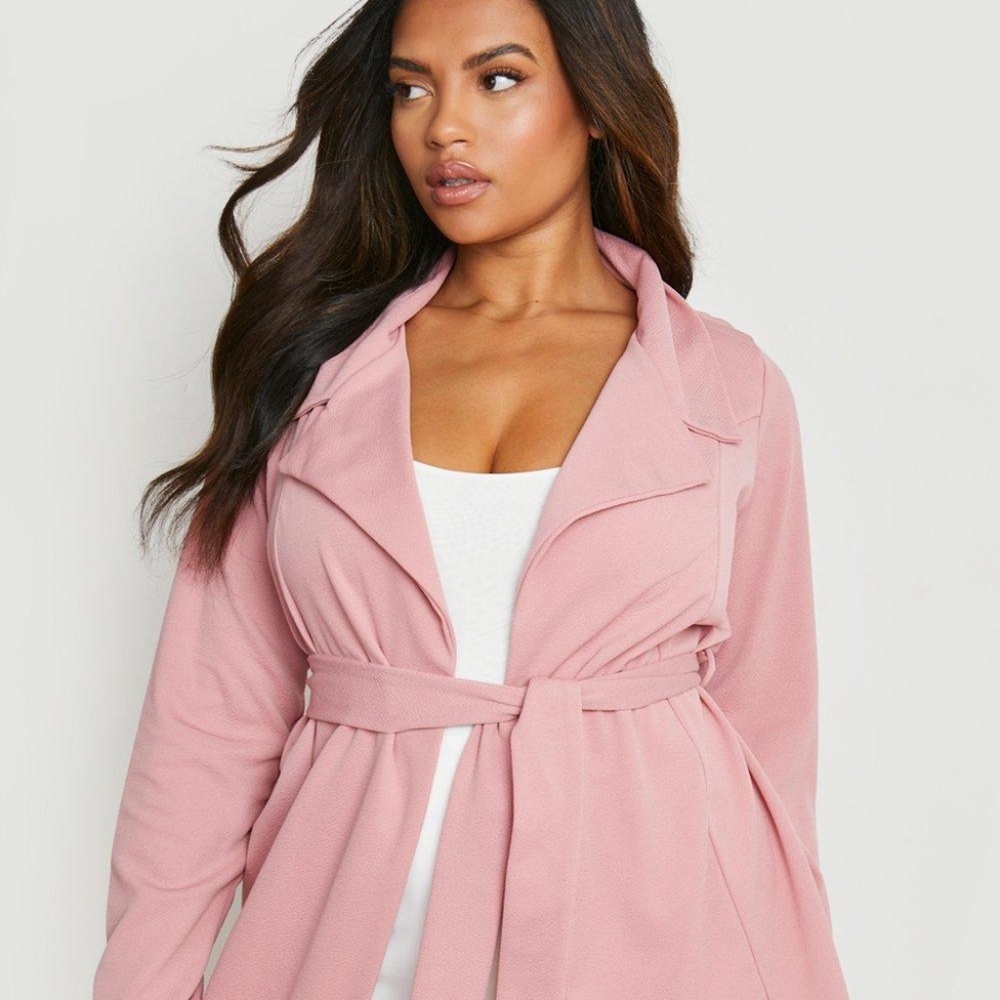 Boohoo Plus PEACH Belted Blazer Size 16 (US)